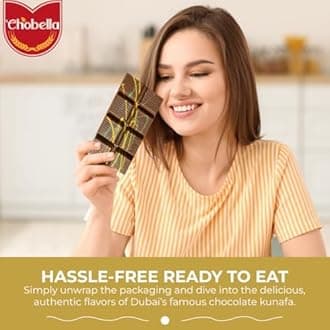 Chobella Dubai Chocolate Bar Pistachio 7oz – Premium Pistachio Dessert with Shredded Phyllo Dough, Crispy Kunafa Style Chocolate Gift Box