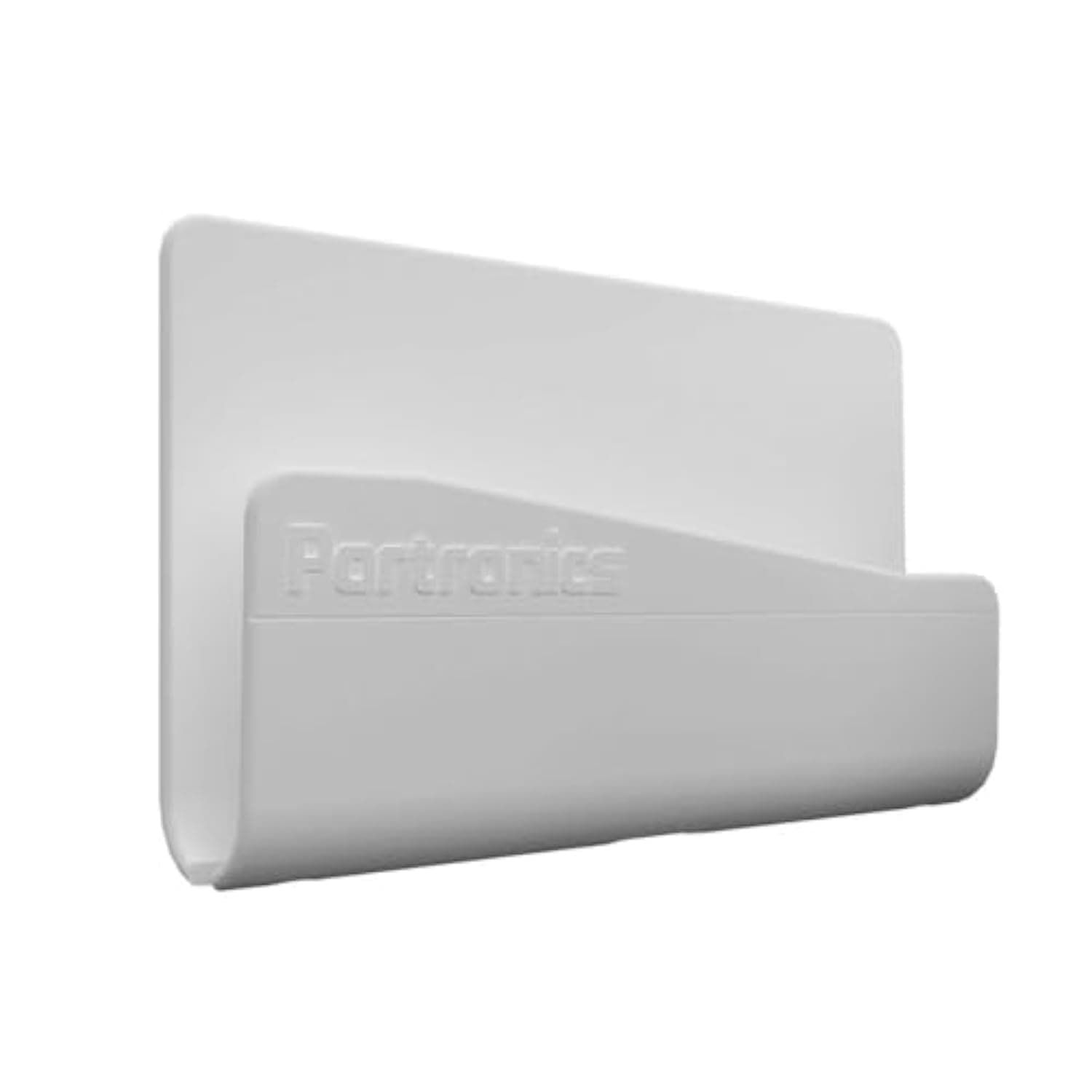 Portronics Modesk 101 Wall Mount Mobile Holder with Adhesive Strips, Charging Holder Compatible with iPhone, Smartphone and Mini Tablet (White)