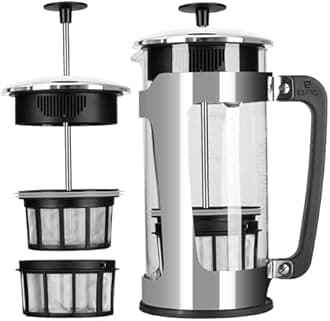 ESPRO P5 Double Micro-Filtered Coffee French Press, 32 Ounce, Polished Stainless Steel