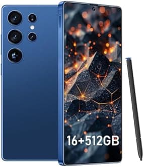 I25 Ultra Smartphone 8+256GB, 6.99" FHD+ Display, Snapdragon 8 Gen 3, 7000mAh, 68MP+108MP Cameras, Stylus Pen, Fingerprint & Face Unlock, GPS (ABlue)