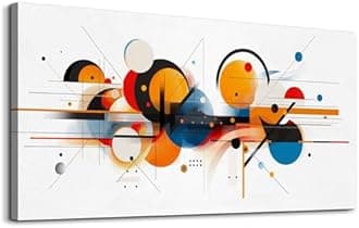 hyidecorart Wall Art For Living Room Wall Decorations For Bedroom Line Color Block Abstract Pictures Artwork Hang Pictures For Office Decoration Hotel Canvas Prints Art Modern Wall Decor 20"X40"