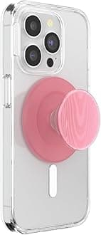 PopSockets Phone Grip for MagSafe with Kickstand, Magnetic Stand, Swappable Top, Secure Hold for iPhone MagSafe Cases, Phone & Tablet Grip, Cute PopSockets - Alum Moire Putty