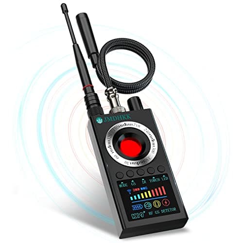 K19 Spy Camera Detector, Micro Spy, Multifunction Device with Magnetic Detection, Wireless Signal, IR, Lamp for Travel, Office, Hotel, Car (Black)