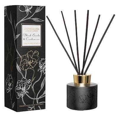 Black Suede Cardamom Stoneglow Night Flower Reed Diffuser