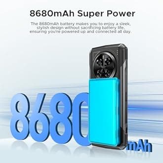 DOOGEE V40 Rugged Smartphone 5G,32GB+512GB/2TB Android 14 Rugged Phone,4nm D7300,6.78" FHD+120Hz Rugged Unlocked Cell Phone,108MP+20MP Night Vision,8680mAh,3 Card Slots/Dual Unlock/NFC/Wi-Fi6E/IP69K