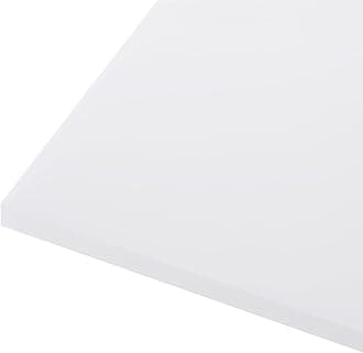6" x 6" x 1/4" HDPE Plastic Sheet, High Density Polyethylene Sheet Cutting Board White Solid Block, [for DIY, Home Floor]