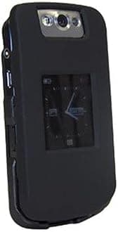 Amzer Rubberized Snap-On Crystal Hard Case for BlackBerry Flip Pearl 8220 - Black