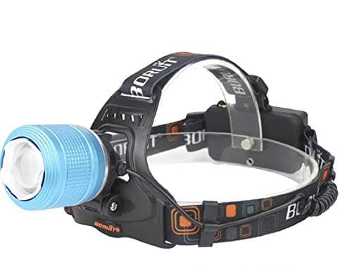 Wesho Head Torch LED Rechargeable Headlight with 3 Lights 4 Modes, 4000-6000 Lumen Super Bright LED Head Lamp, Hands-Free Flashlight for Running, Camping, Fishing, Cycling, Hiking, Black, 11*12*13CM