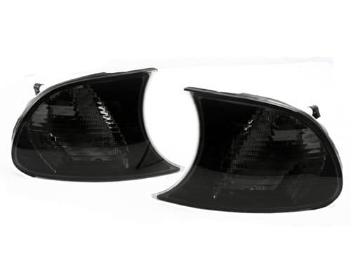 TopPick Corner Lights FOR BMW 2002-2003 E46 3-Series 2DR and 2002-2006 M3 SCREW-IN TYPE Smoke/Chrome 63137165857-SV-63137165858-SV