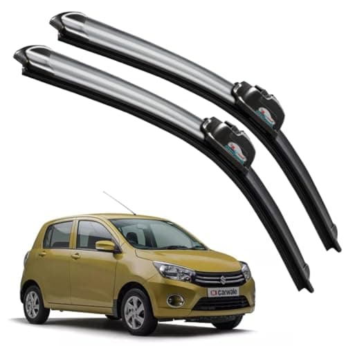 CARNYX Frameless Windshield Wiper Blades, Front Car Wipers Set of 2, Noise-Free, Durable Performance Compatible with (Maruti Celerio (2012-2017) (D-21,P-14))