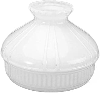 Aladdin Opal White Decorative Molded Glass Oil Lamp Shade 10 inch