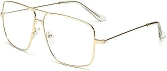 Dollger Classic Glasses Clear Lens Non Prescription Metal Frame Eyewear Men Women