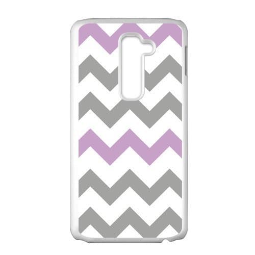 Custom Chevron Grey Lavender LG G2 Plastic Case