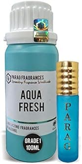 Parag Fragrances Aqua Fresh 100Ml Real And Natural Attar/Long Lasting And Alcohol Free/For Men And Women/Grade 1 / With Free Empty Bottle