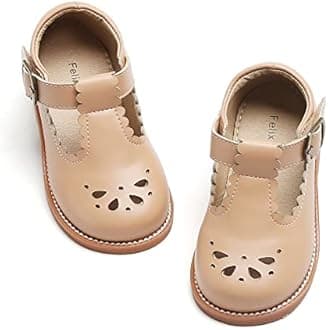 Felix & Flora Toddler Little Girl Mary Jane Dress Shoes - Ballet Flats for Girl Party School Shoes.