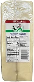 Bella Rosano Low Moisture Whole Milk Mozzarella Cheese, 6 lb