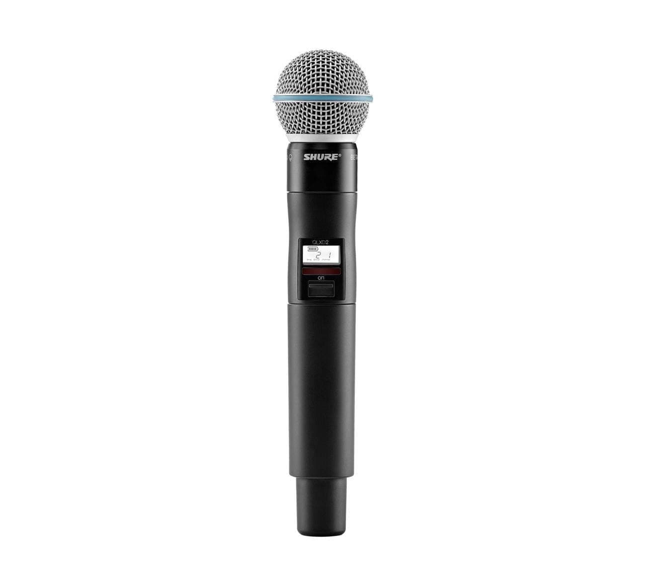 QLXD2/B58 Handheld Transmitter with BETA 58A Vocal Mic Capsule - for use with QLX-D Digital Wireless Microphone Systems, Receiver Sold Separately | G50 Band (QLXD2/B58=-G50)