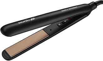 Simply Straight Hair Straightener for Women Super Slim Rose Gold 1 inch Plates Compact Design Quick Heat Up Process Auto Controlled Heat Setting Suitable for all Hair Type, Black