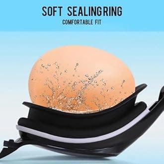 First Lens Customised Powered Swimming Goggles With UV Protection & AntiFog Coating (L-4.50 R-4.00)