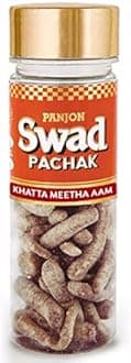 Panjon Swad Khatta Meetha Aam Papad Pachak Mango Slices Mouth Freshener (100% Natural) 2 Bottles, 260g