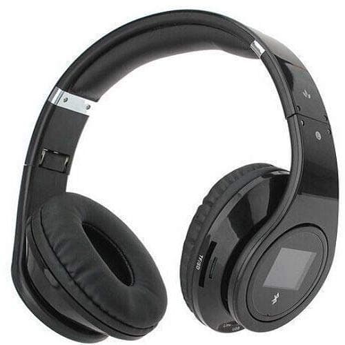 BQ-968 Wireless Bluetooth Headset Headphone MP3 Player Folding LCD Display (Black)