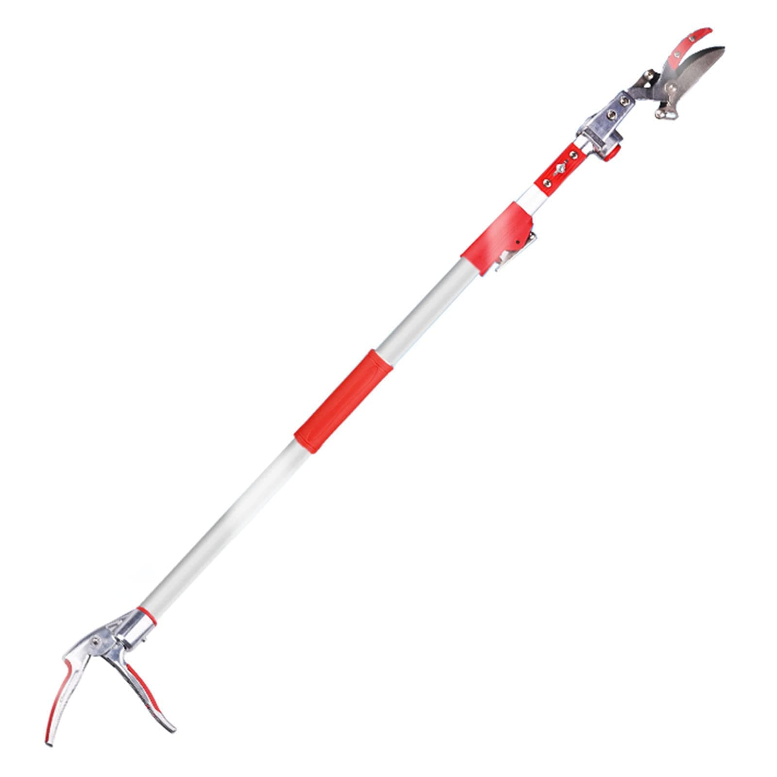 Extendable Long Handled Tree Pruner, Cut And Hold Pruning Trimmer, With Adjustable Cutter Head, 190~310cm Telescoping Fruit Picker