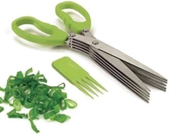 Peyx Multi-Layers Scissors, 5 Blade Shears Scallion Cutter Laver Spices Spice Slicer Shredded Scallion Chive Cutter for Cutting Cilantro Onion Salad Garden