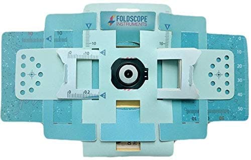 Foldscope Basic Kit Foldable Diy Paper Microscope.,blue