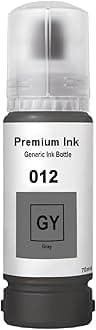 CANOFF 011/012 Compatible Refill Ink for Epson L8180 / L8160 Printer – Compatible Ink Bottle for Epson 011/012 Ink (Gray)