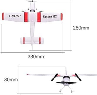 Remote Control Plane, 2.4Ghz 2 Channel RC Plane Ready to Fly,DIY RC Airplane Toy Durable EPP Foam Built-in 3-Axis Gyro System, Easy to Fly RC Aircraft for Beginners Kids and Adults(Two Batteries)