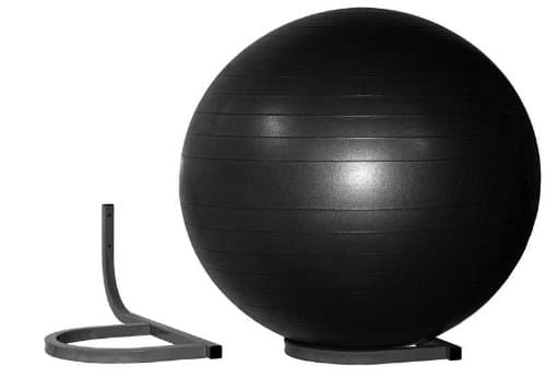 Wall-mount Storage Rack for Inflated Exercise Balls, Holds 1