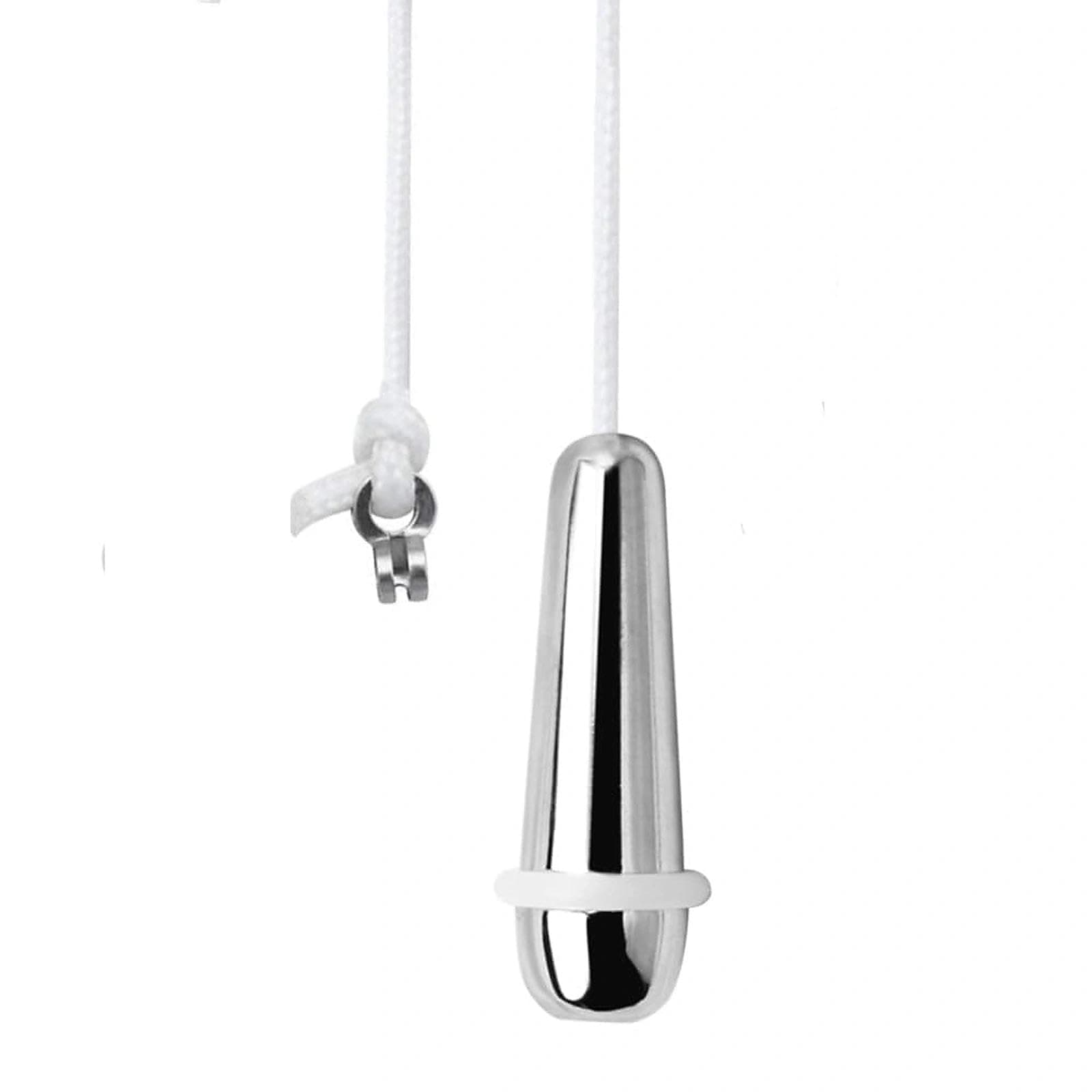 Teardrop Bathroom Light Pull Cord Handle Rubber with Nylon Pull Chain Extension and String Connector Chrome light Cord Pull String Ends for Bedroom Toilet Ceiling Fan Blind - Silver