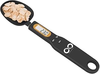 BRANDSFINITY Digital Spoon Scale Precision Measuring Tool for Kitchen and Lab Use, Small Food Scale for Kitchen & Multiple Use, Black