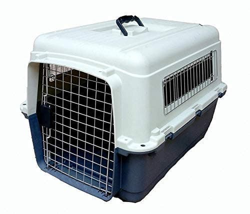 20 inch Grey & White Plastic Flight Cage for Pets, Dog Flight Cage