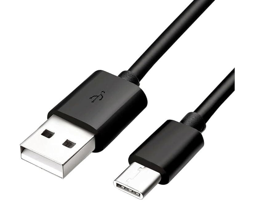 Dr.Tech USB-A to USB-C Charging Cable - Durable Fast Charge & Sync USB 2.0 to USB Type C Data Cord - For Mobile Phones and Tablets - Black - 1M