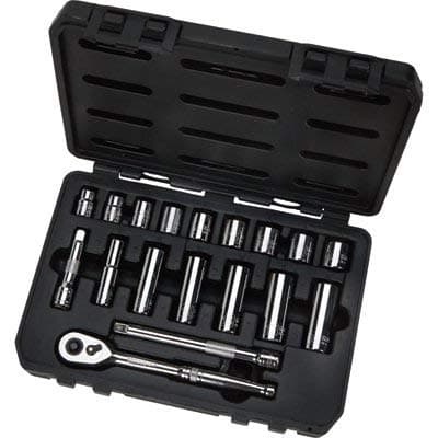 Klutch 3/8in.-Drive Socket Set - 18-Pc. Metric