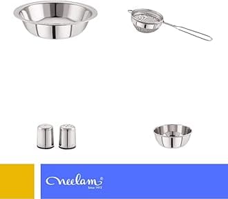 Neelam Stainless Steel Dinner Set, Premium Quality, Laser Etching 101 Pieces Set, Ideal Gifting Dinner Set, Ideal for Special Occasions Like Anniversary, Wedding, Housewarming Party, Silver