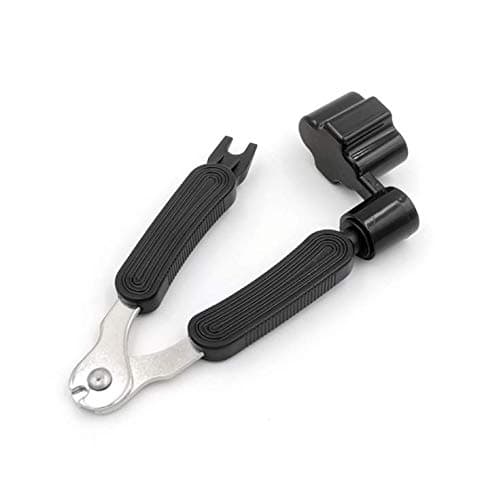 Inrali Guitar String Winder and Cutter,Guitar Bridge Pin Puller,Guitar String Winder Cutter Pin Puller - 3 In 1 Multifunctional Guitar Maintenance Tool/String Peg Winder + String Cutter (Black)