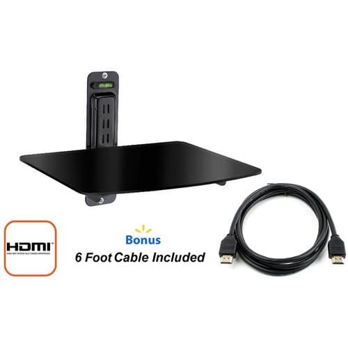 Adjustable Component Shelf for DVD Player, Cable Box/Receiver & Gaming Consoles