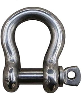 MarineNow US Type 316 Stainless Steel Bow Shackle with Over Size Screw Pin for Anchor, Towing, Off Road Recovery