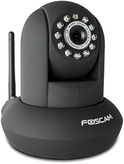 FOSCAMFI8910W Pan & Tilt IP/Network Camera with Two-Way Audio and Night Vision (Black)