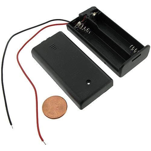 2 x AA Battery Holder with Switch and Leads - 3V