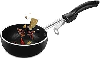 177 Non Stick Tadka Pan, Black, W 12.0 X H 6.0 X D 30.0 Cm, Aluminum