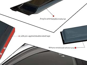 SOROO High end Car Rain Wind Door Visor Side Window Deflector Compatible for Kwid.