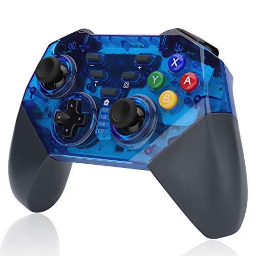 WILLGOO Wireless Switch Pro Controller, Support:Gyro Motion Controls Dual Shock,Great for Nintendo Switch Zelda/Splatoon 2/Star Allies/Mario Odyssey etc. (Blue)