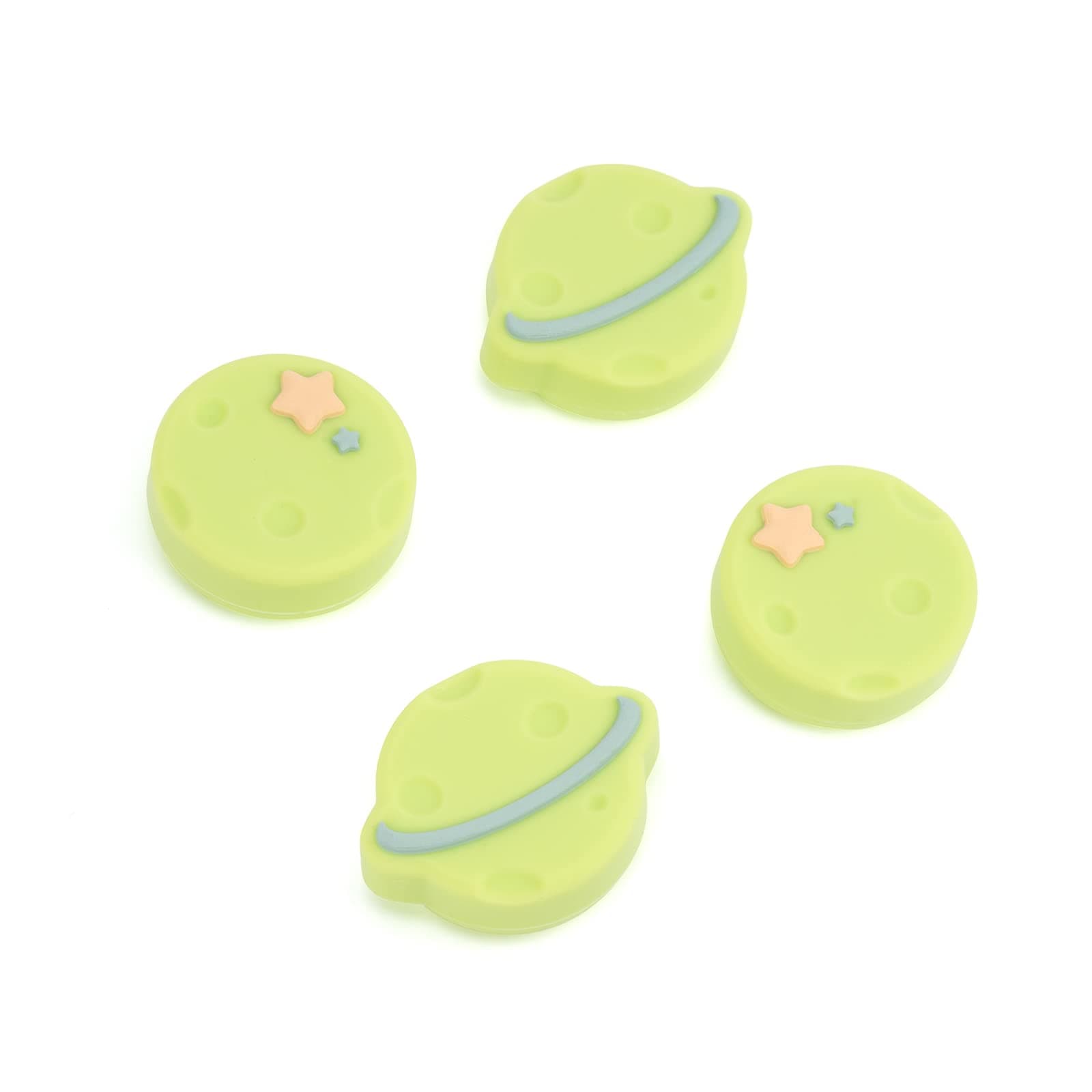 GeekShareThumb Grip Caps Compatible with Nintendo Switch/OLED/Switch Lite,Soft Silicone Joystick Rocker Cover,4PCS (Green)