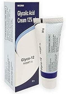 Glyco Acid 12% W/w Skin Peel Cream for All Skin types Treatment For Face Anti-Aging Wrinkles & Dark Spots -1.01 Fl. oz (Glyco Acid 12% W/w Cream Pack of 1)