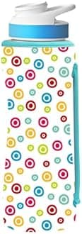 SLEILIN 22oz Cute Printed Sleeve Compatible With Cirkul Water Bottle For Plastic And Stainless Steel Bottles 22oz Neoprene Sweat-Wicking Material Insulated Cover Designed With Handles (polka dots)
