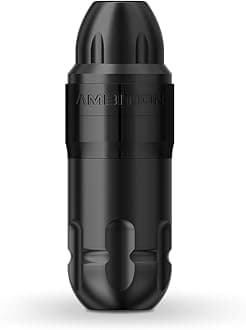 Ambition Shura Rotary Tattoo Machine with Advanced Stabilizing System - Short Tattoo Pen with Coreless Motor RCA Interface Tattoo Gun Supply for Professional Tattoo Artists