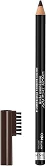 London Brow This Way Professional Eyebrow Pencil, Long-Wearing, Highly-Pigmented, Built-In Brush, 004, Black Brown, 0.05oz